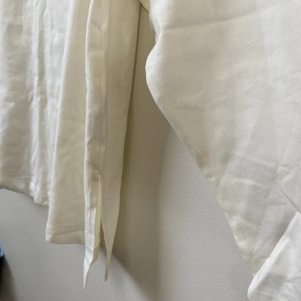 Topshop Oversized Collared Cream Women's Top New with tag long sleeve V Neck - Picture 6 of 9